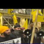 لندن میں بھارتی ہائی کمیشن کے باہر سکھ برادری کی احتجاج