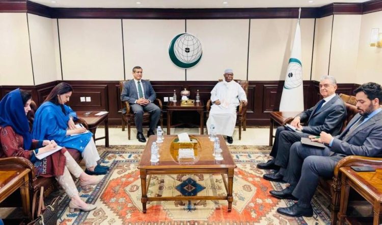 او آئی سی میں پاکستان کے مستقل مندوب فواد شیر کی سیکریٹری جنرل سے ملاقات، اسلام آباد مذاکرات پر بریفنگ