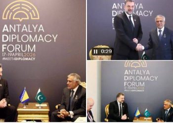 وزیر خارجہ اسحاق ڈار کی بوسنیا و ہرزیگووینا کے وزیر خارجہ سے ملاقات